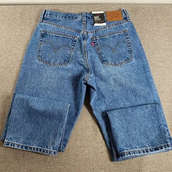 Levi's Premium 501 Cropped Denim Jeans Women's 28 High Rise Blue Casual NWT - Picture 6 of 14